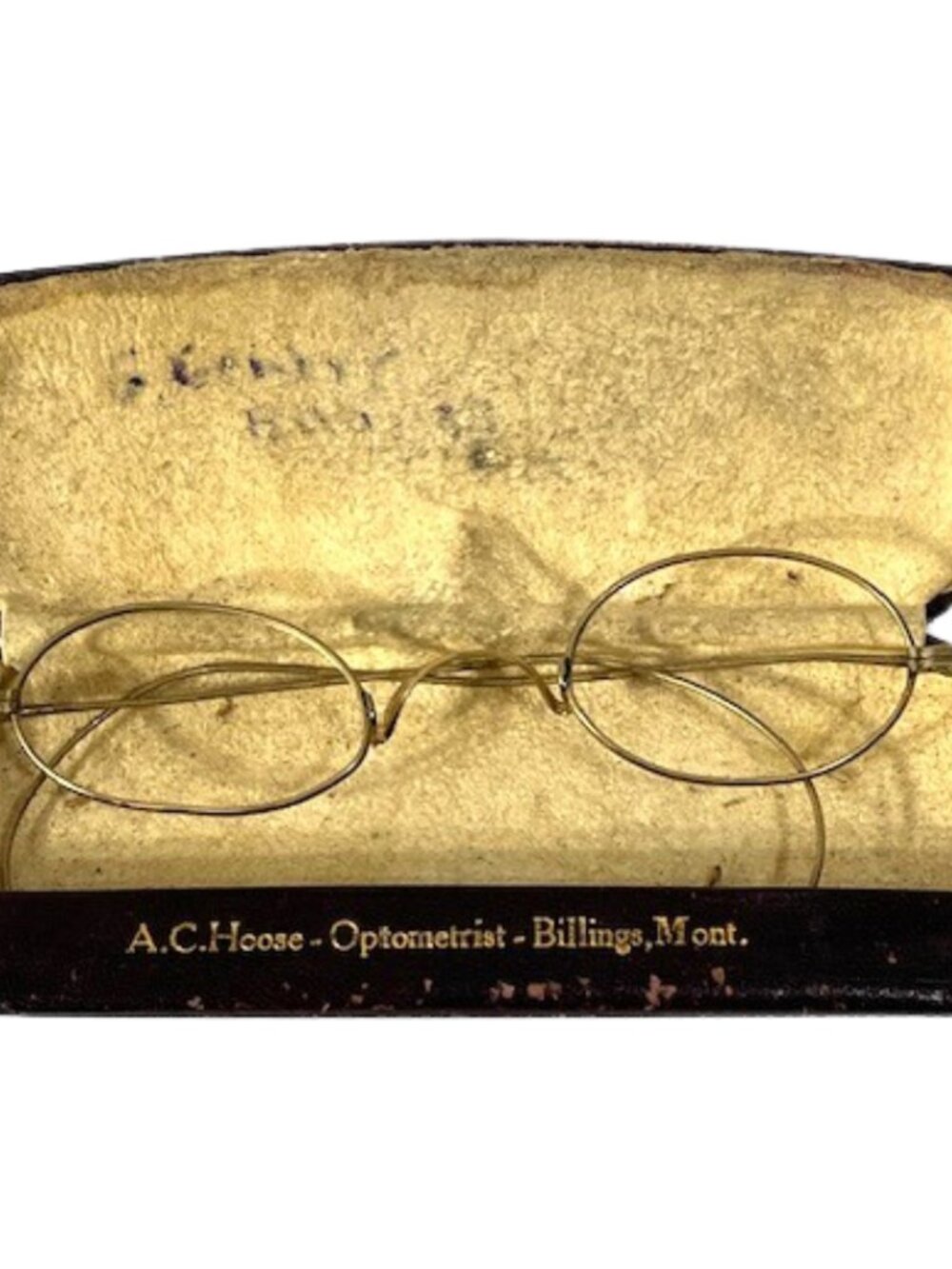 Antique metal eyeglass frames.